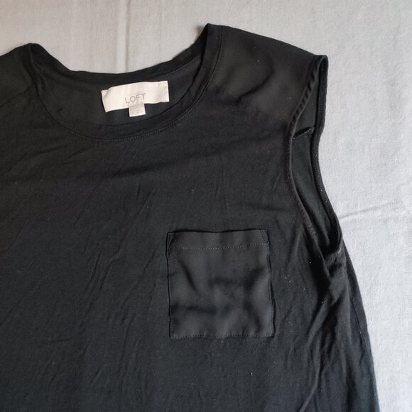 Loft blouse women's size M black lightweight rayon - Picture 7 of 10